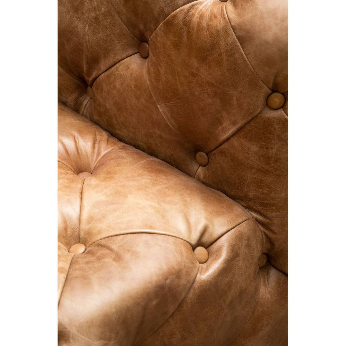 Hoxton Brown Leather Right Arm Modern Chesterfield Modular Sofa