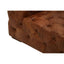 Hoxton Brown Leather Left Arm Modern Chesterfield Sofa