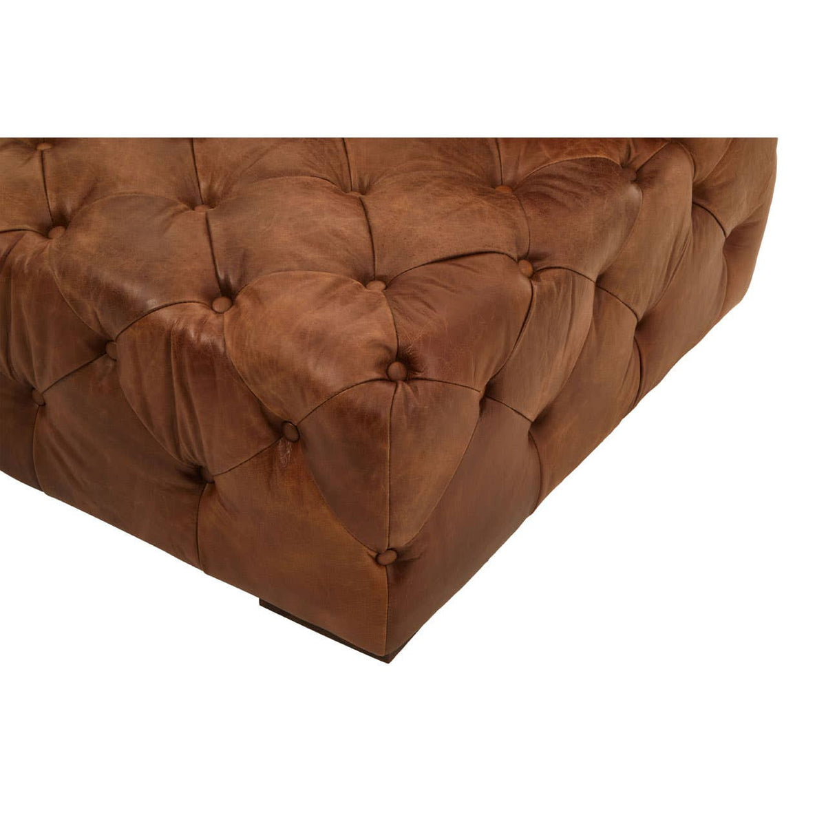 Hoxton Brown Leather Left Arm Modern Chesterfield Sofa