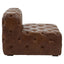 Hoxton Brown Leather Modern Chesterfield Modular Sofa Chair