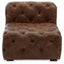Hoxton Brown Leather Modern Chesterfield Modular Sofa Chair