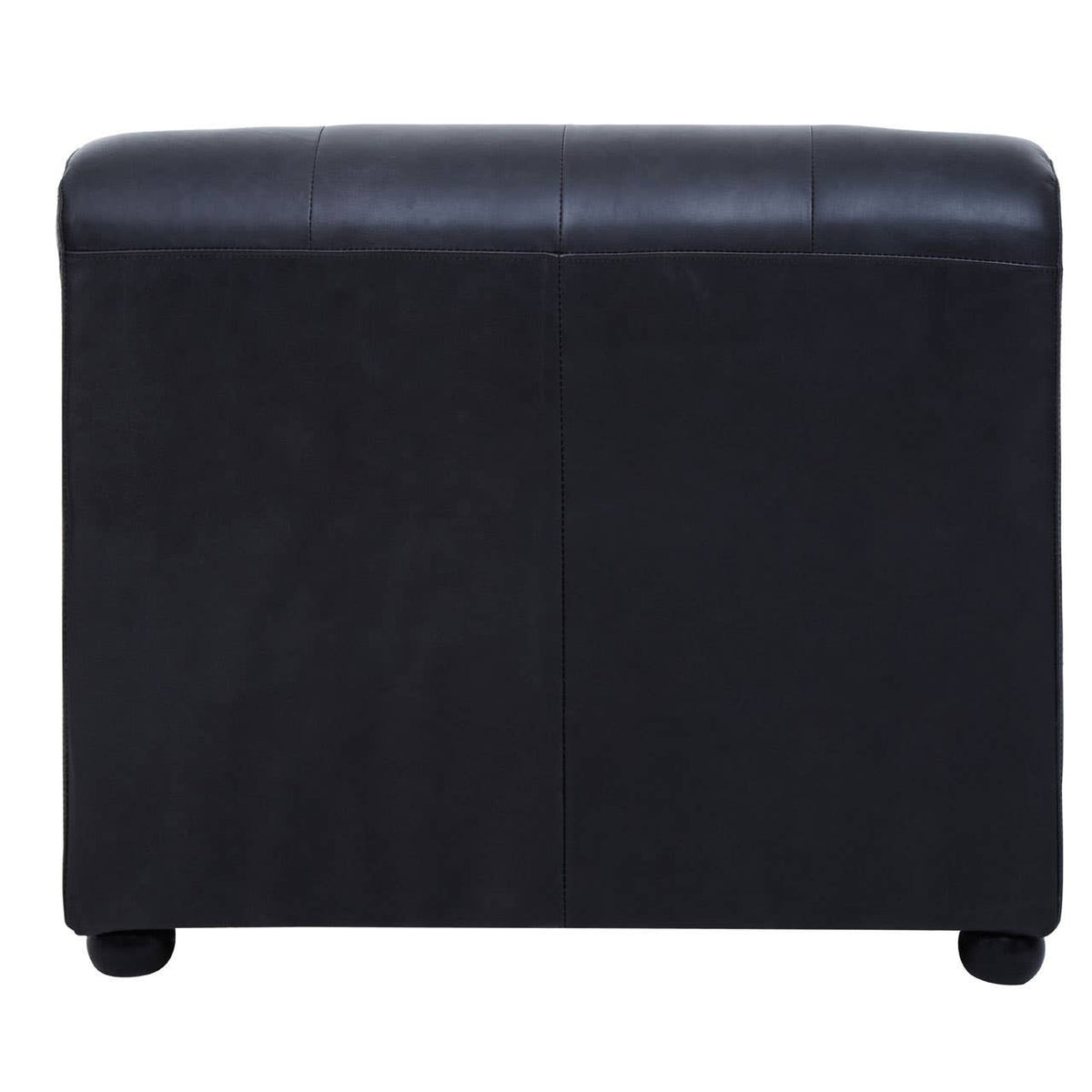 King Right Arm Antique Black Leather Modular Sofa
