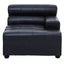 King Right Arm Antique Black Leather Modular Sofa