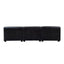 King Right Arm Antique Black Leather Modular Sofa