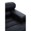 King Right Arm Antique Black Leather Modular Sofa
