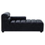 King Antique Black Right Arm Leather Modular Chaise Sofa