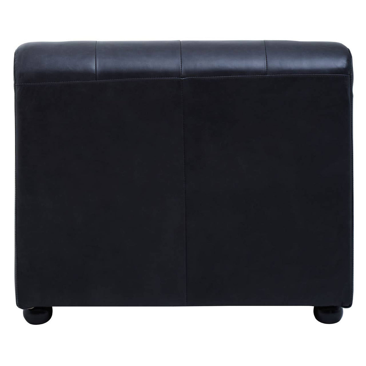 King Antique Black Right Arm Leather Modular Chaise Sofa