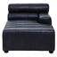 King Antique Black Right Arm Leather Modular Chaise Sofa