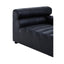 King Antique Black Right Arm Leather Modular Chaise Sofa