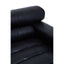 King Antique Black Right Arm Leather Modular Chaise Sofa