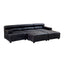 King Left Arm Antique Black Modular Leather Sofa