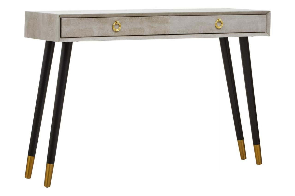 Cadio Shagreen Effect Two Drawer Console Table