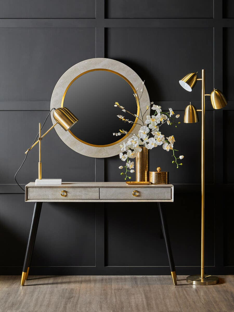 Cadio Shagreen Effect Two Drawer Console Table