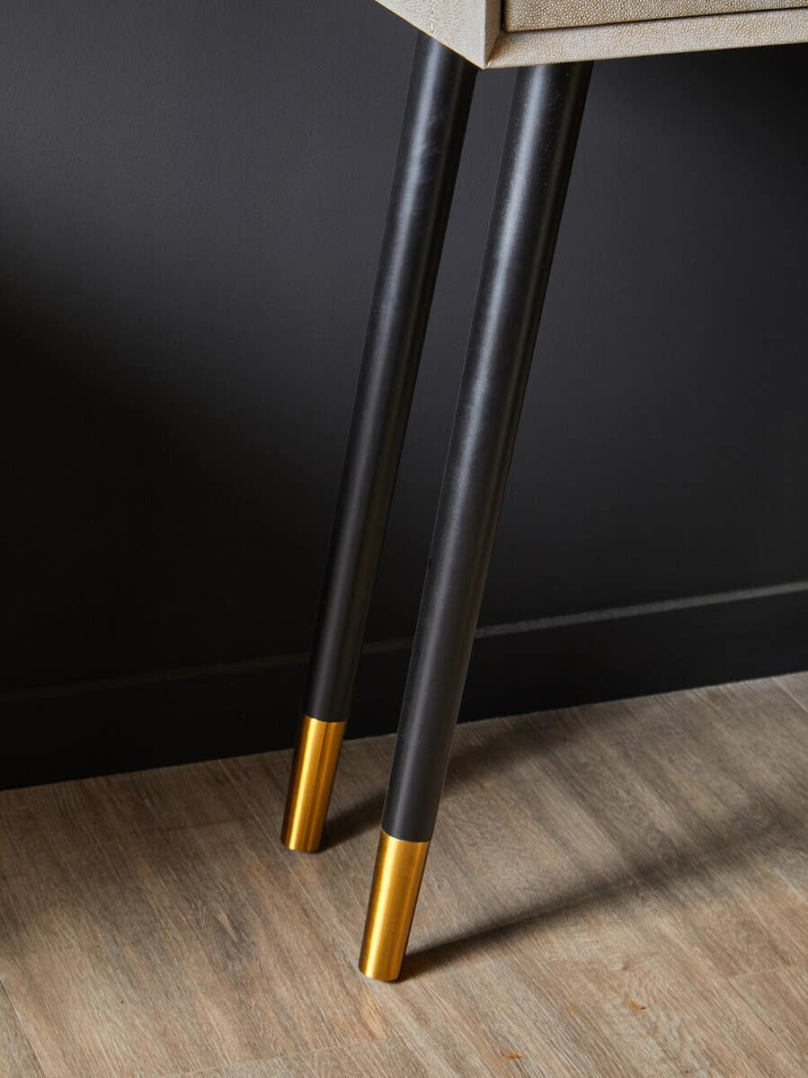 Cadio Shagreen Effect Two Drawer Console Table