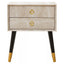 Cadio 2 Drawer Shagreen Effect Side Table
