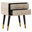 Cadio 2 Drawer Shagreen Effect Side Table
