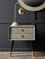 Cadio 2 Drawer Shagreen Effect Side Table