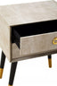 Cadio 2 Drawer Shagreen Effect Side Table