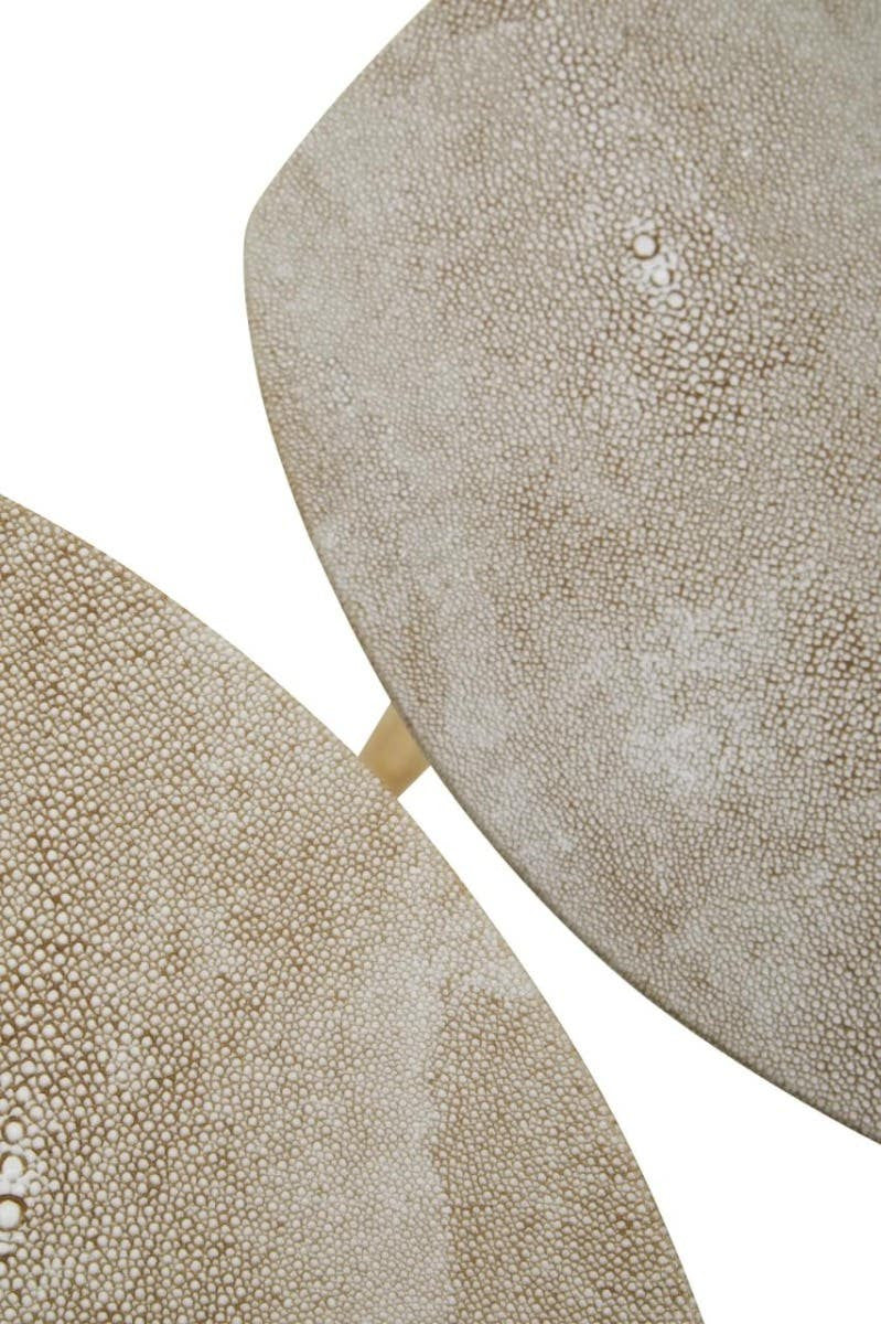 Cadio Set Of Two Shagreen Effect Side Tables