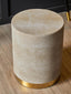 Cadio Shagreen Effect Round Stool and Side Table