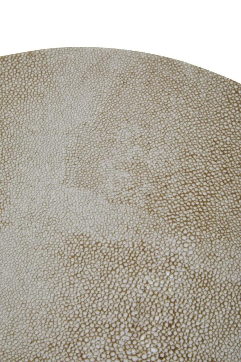 Cadio Shagreen Effect Round Stool and Side Table