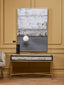 Cadiz Grey Shagreen Effect Console Table with 2 Drawers