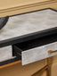 Cadiz Grey Shagreen Effect Console Table with 2 Drawers