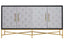 Cadiz Grey Shagreen Effect 4 Door Sideboard