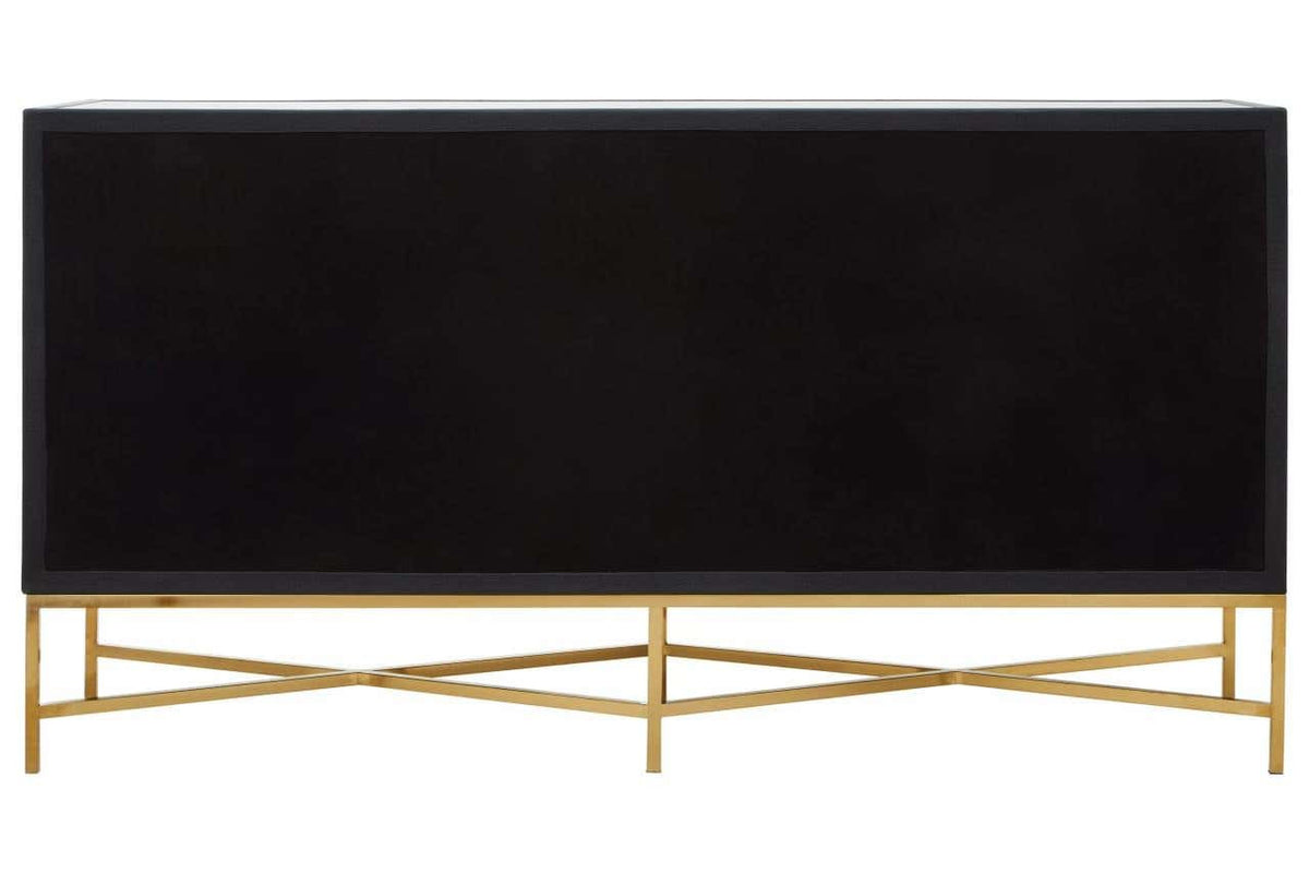 Cadiz Grey Shagreen Effect 4 Door Sideboard