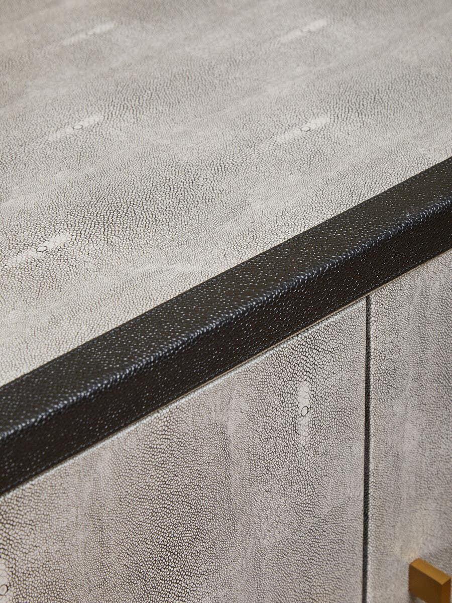 Cadiz Grey Shagreen Effect 4 Door Sideboard