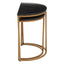 Varana Nest Of Two Half Moon Black Marble Top Tables