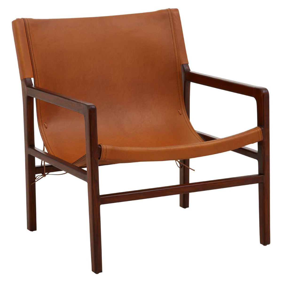 Inca Antique Brown Leather Sling Chair