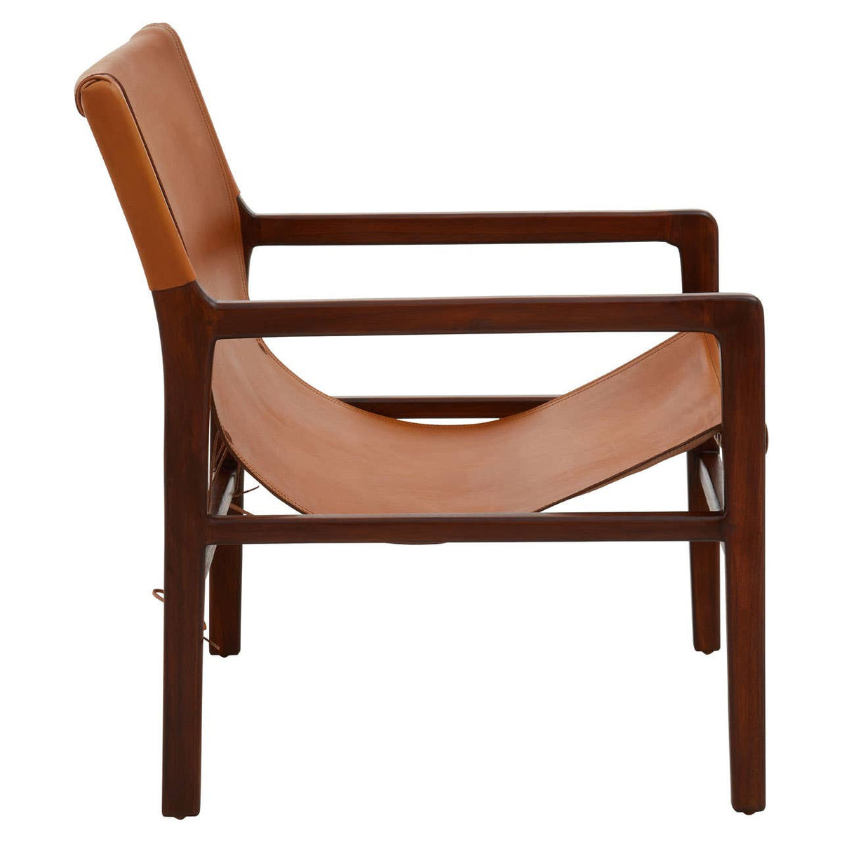 Inca Antique Brown Leather Sling Chair