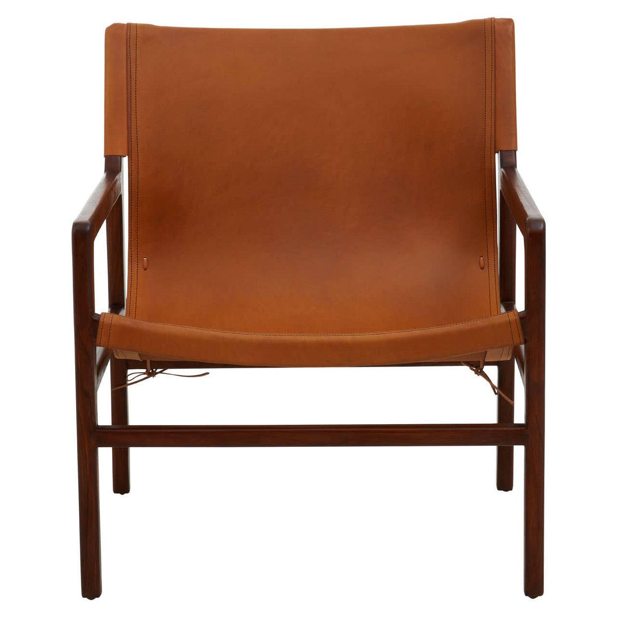 Inca Antique Brown Leather Sling Chair
