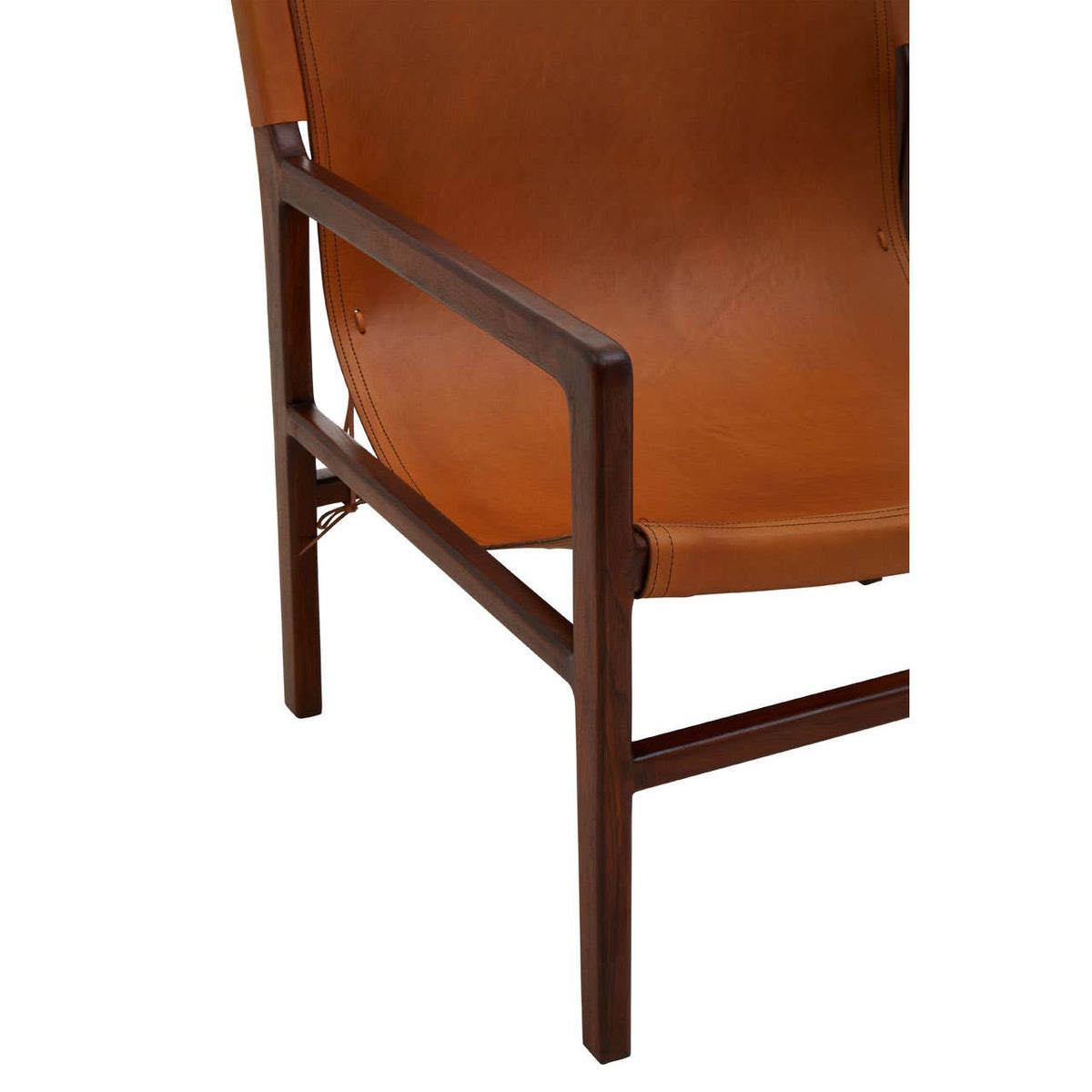 Inca Antique Brown Leather Sling Chair
