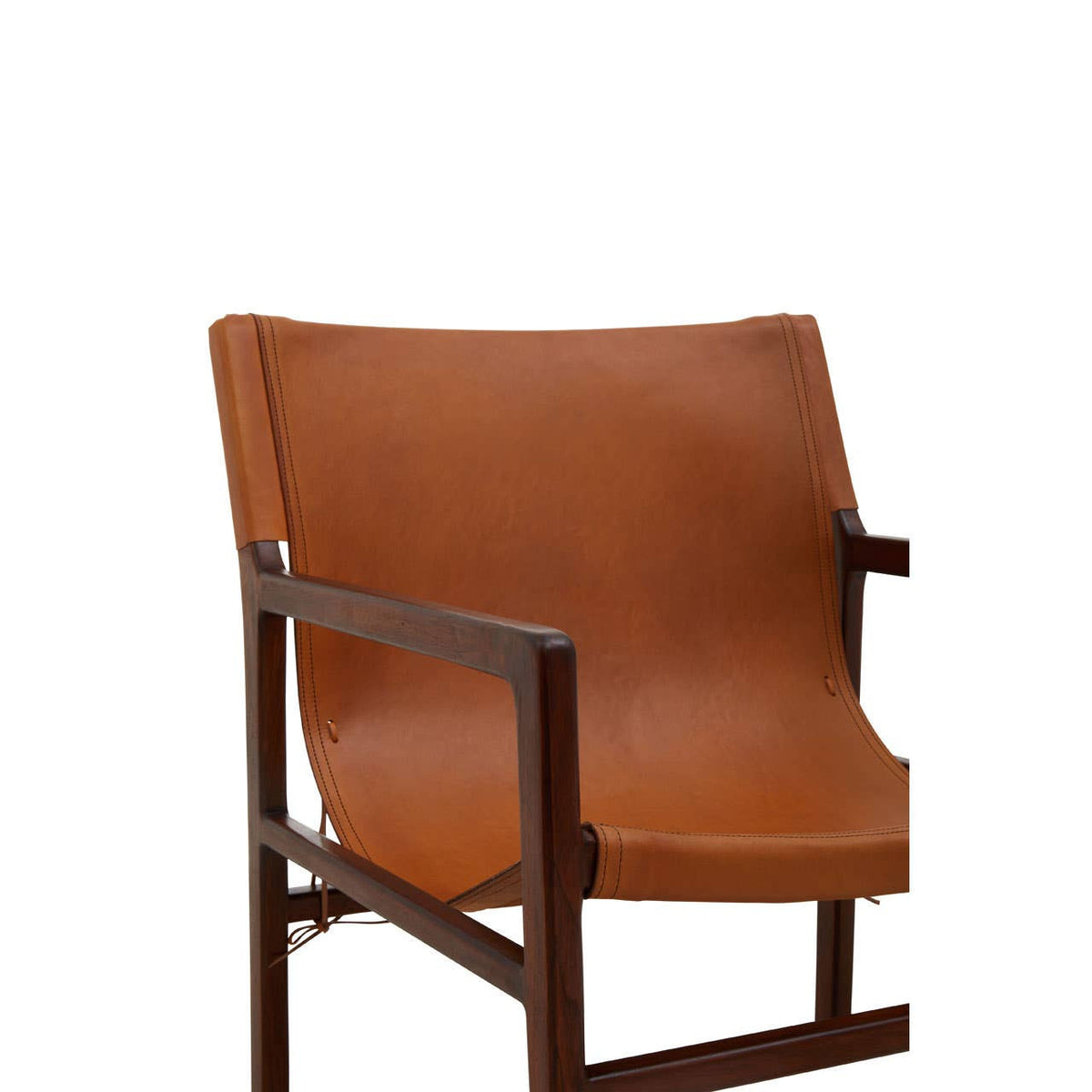 Inca Antique Brown Leather Sling Chair