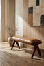 Inca Tan Leather Bench