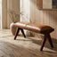 Inca Tan Leather Bench
