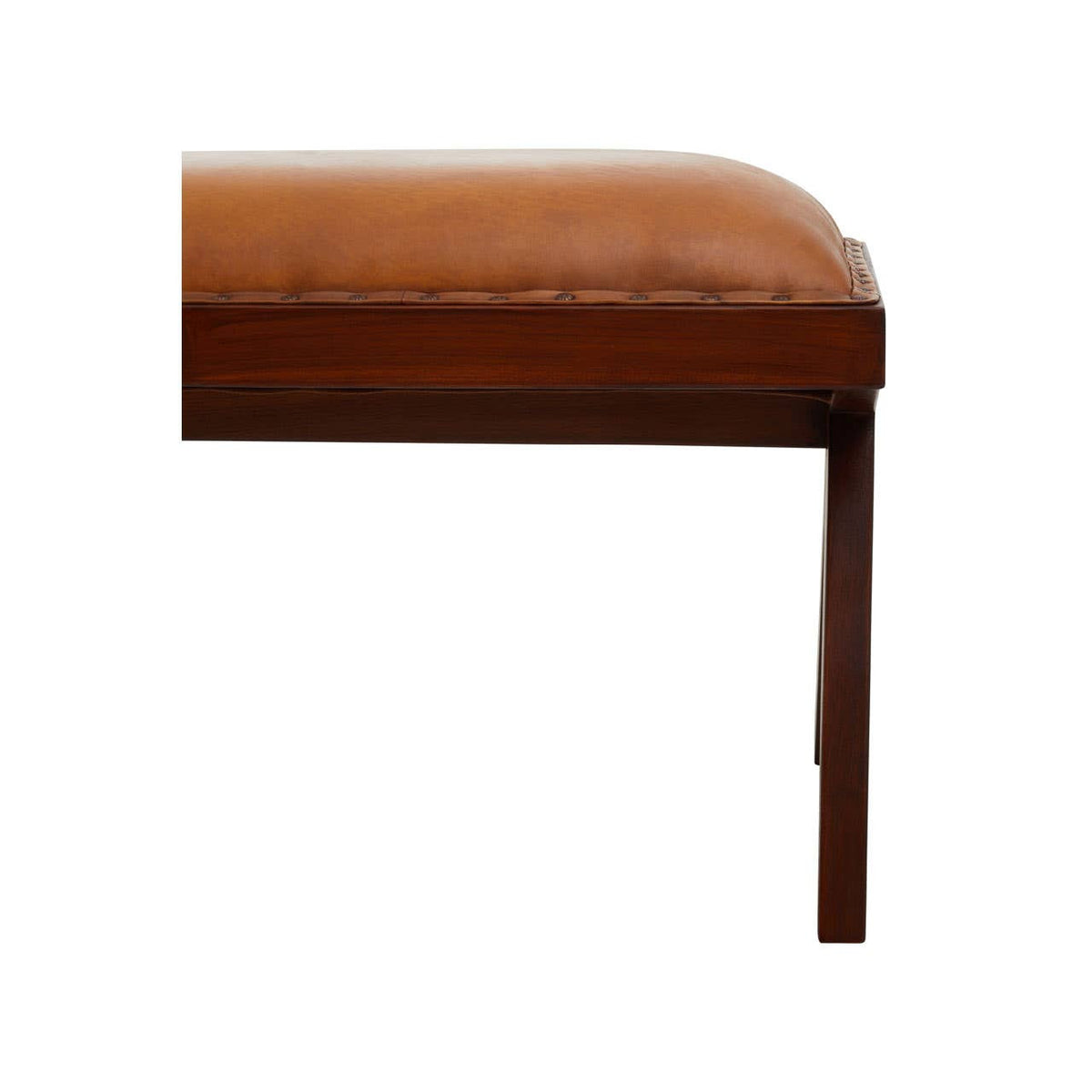 Inca Tan Leather Bench