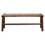 Inca Tan Leather Lattice Design Bench