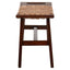 Inca Tan Leather Lattice Design Stool