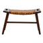 Inca Tan Leather Lattice Design Stool
