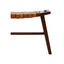 Inca Tan Leather Lattice Design Stool