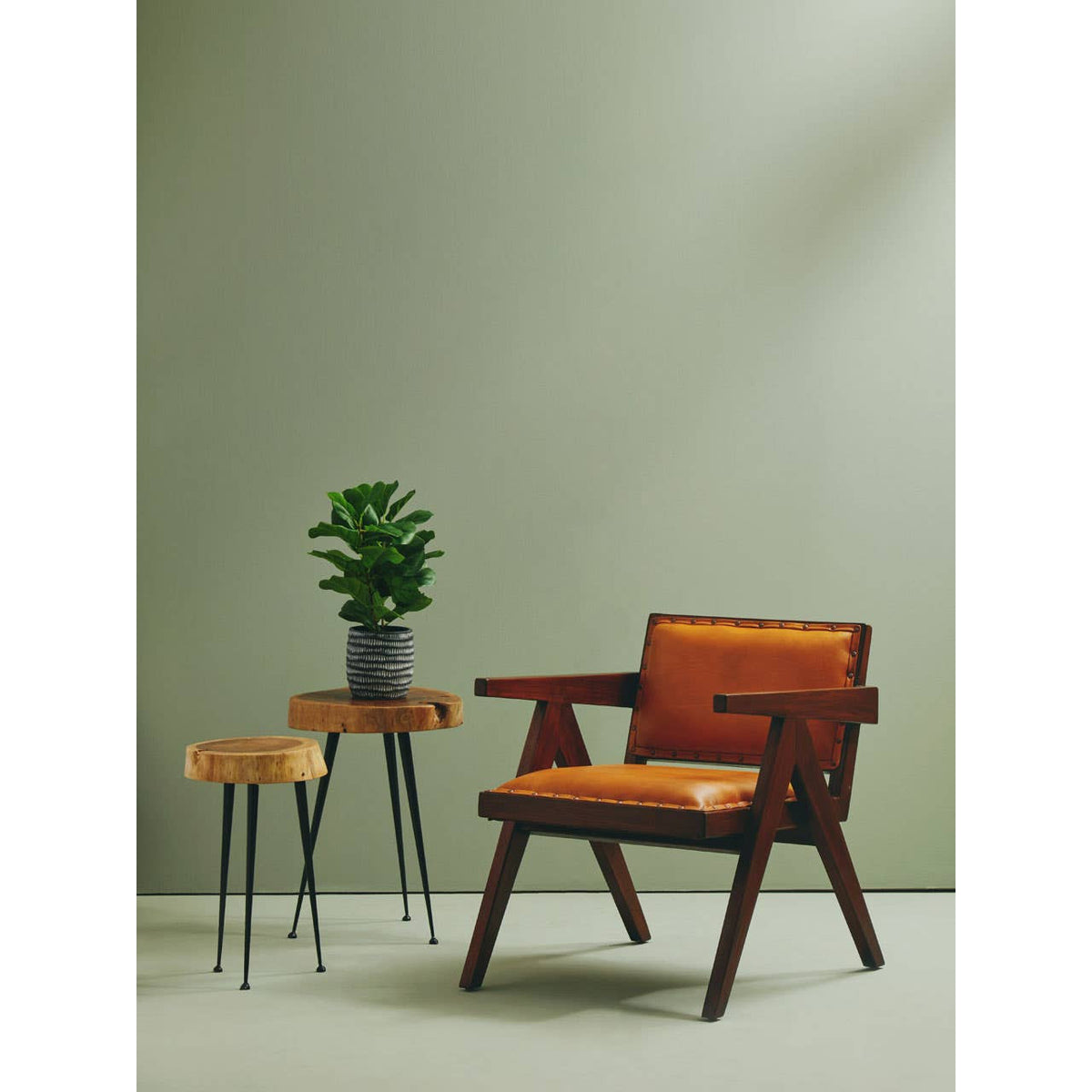 Inca Tan Leather Dining Chair