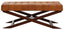 Inca Brown Leather Bench with Cedarwood Base