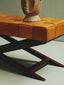Inca Brown Leather Bench with Cedarwood Base