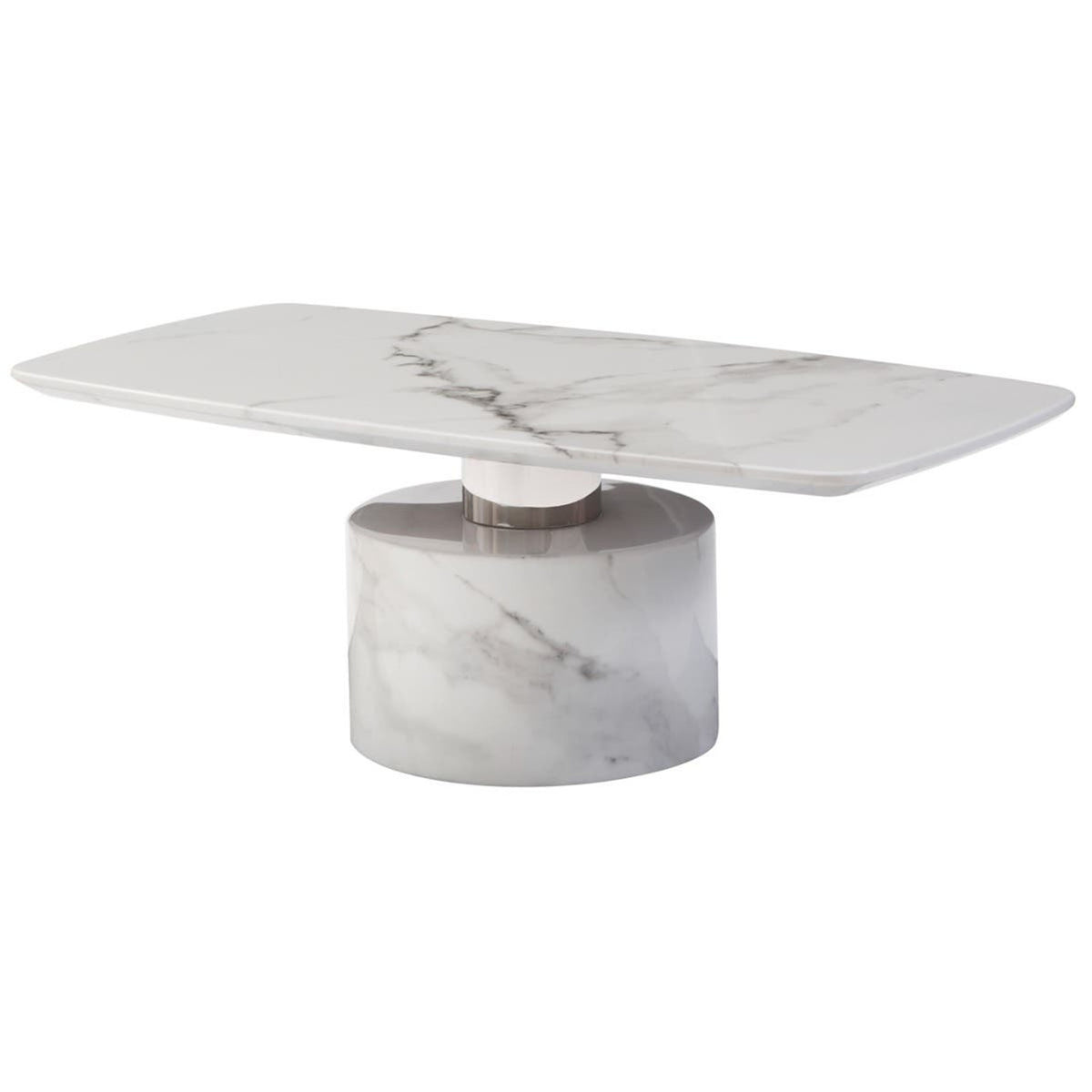 Sesto White Marble Coffee Table