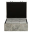 Cardona Set Of Three Grey Shagreen Effect Storage Trunks