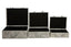 Cardona Set Of Three Grey Shagreen Effect Storage Trunks