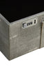 Cardona Set Of Three Grey Shagreen Effect Storage Trunks